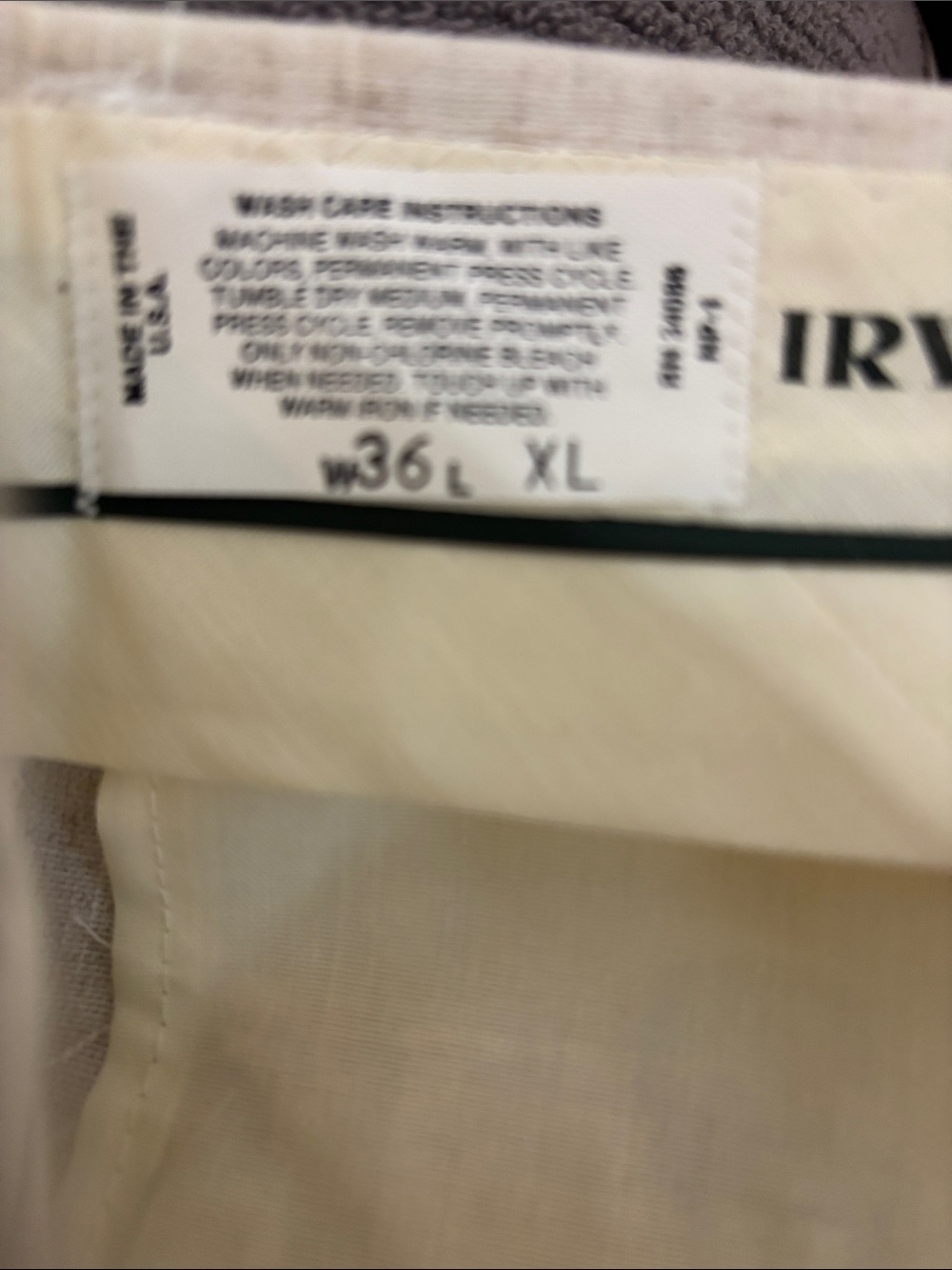 Irvine Park Vintage NWT Mens Linen blend pants,36xXL length - Picture 5 of 6